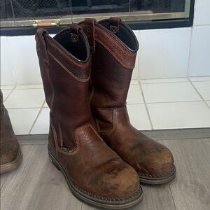 Men’s SZ 10.5 REDWING IRISH SETTER EDGERTON SAFTEYTOE WATER-WORK BOOTS-83988